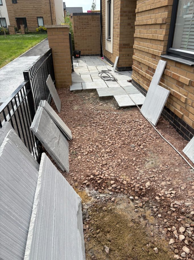 Garden Ground Preparation Garden ground preparation before landscaping work in Weston-Super-Mare.